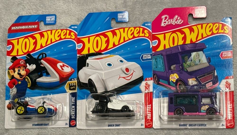 Hot Wheels Lot Standard Mario Kart Quick Chat Mattel Barbie Dream Camper Screen